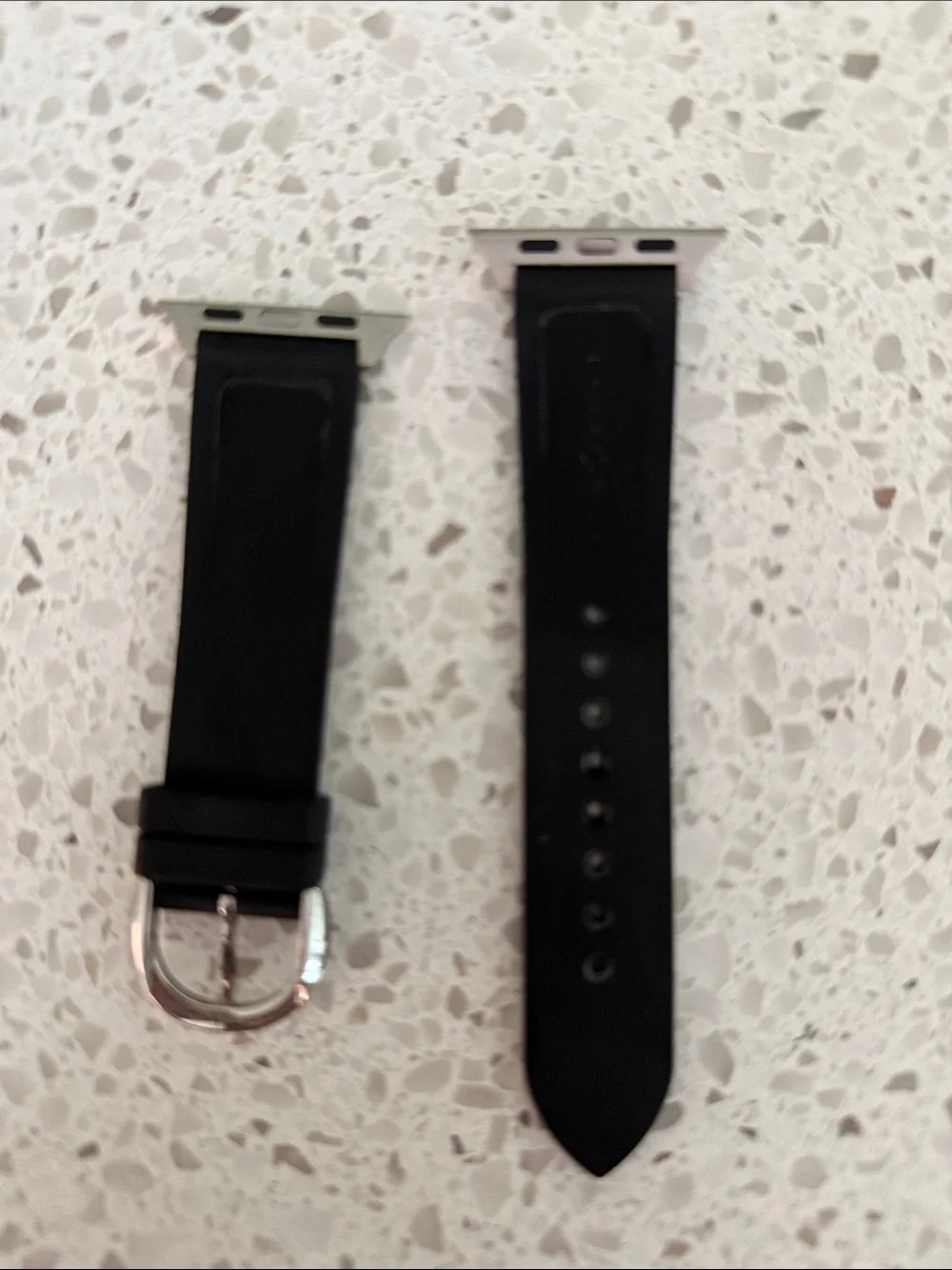 Kate Spade Apple Watch 38/40 mm Silicone Band, Tan Polka Dot and Black, EUC